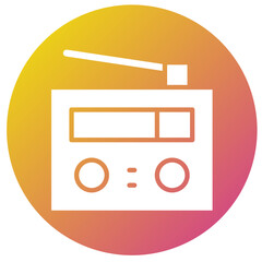 Radio Vector Icon Design Illustration