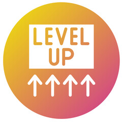 Level up Vector Icon Design Illustration