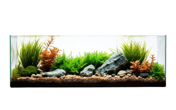 Beautiful Fish Tank Decorations Isolated on Transparent Background PNG.