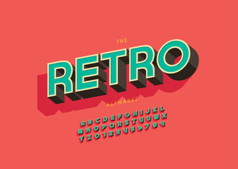 Vector of stylized modern font and alphabet