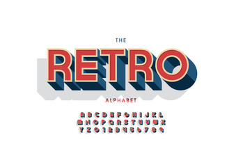 Vector of stylized modern font and alphabet