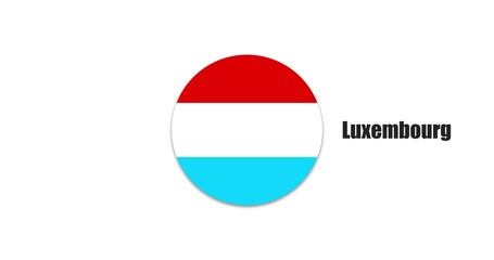 Luxembourg flag icon, Western Europe