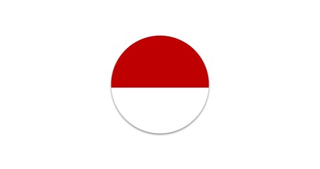 Monaco flag icon, Western Europe