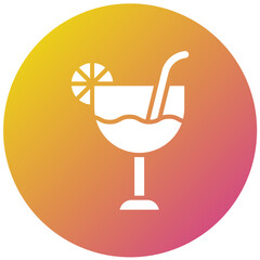 Cocktail Vector Icon Design Illustration