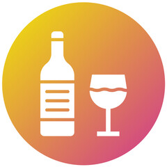 Alcoholic Drink Vector Icon Design Illustration