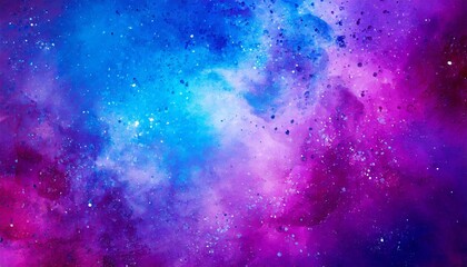 Fototapeta premium abstract background with bubbles, A Galaxy's Tale: Purple and Blue Abstract with Spots