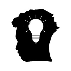 icon of ideas in business, lamp