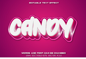 Candy Text Effect Modern Style