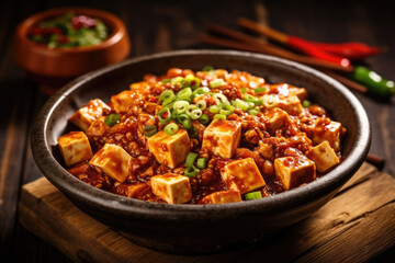 Fototapeta premium Mapo Tofu A spicy Sichuan tofu dish