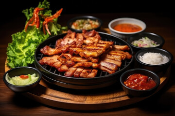 Samgyeopsal Grilled pork belly a popular Korean food