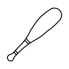 baseball stick of american baseball hand drawn Icon