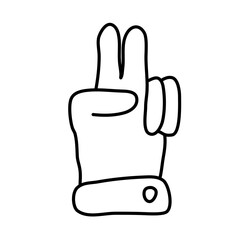 two hand of american baseball hand drawn Icon