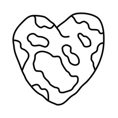 hearth of world kindness hand drawn Icon