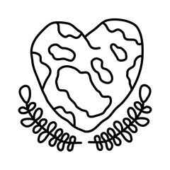 hearth of world kindness hand drawn Icon