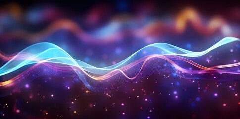 Ethereal Waves: Luminescent Curves in Cosmic Space. generative ai