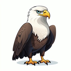 Obraz premium Bald Eagle Cartoon Vector Illustration