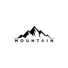 Montain logo design. Landscape  Outdoor design template. Vector illustration concept
