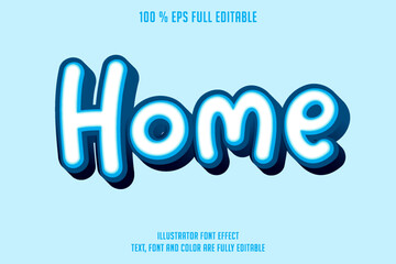 modern simple home editable font text effect, editable text graphic syle