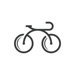 Bicycle logo concept icon vector, simple bicycle line logo