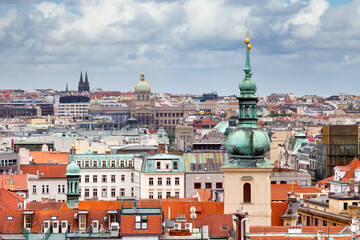 Obraz premium Aerial view of the Church of Saint Gallen in Prague
