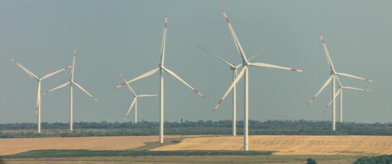 Wind power plants in nature. Technologies