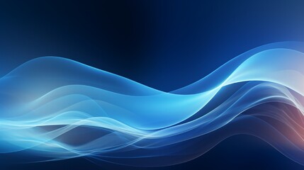 Web page with an abstract graphic in blue rhythm and wavy lines using digital technology generated background for PPT