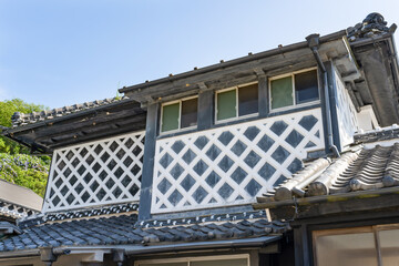静岡県下田市　なまこ壁の家屋