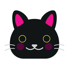 Cute Cat Face Illustration