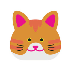 Cute Cat Face Illustration