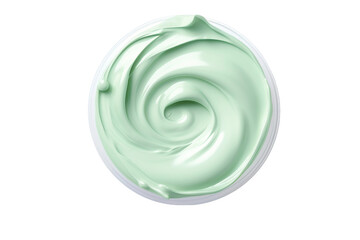 Soothing Mint Green Cream Blob Isolated on Transparent Background
