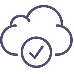 Cloud storage icon symbol vector image. Illustration of the database server hosting cloud system digital design image