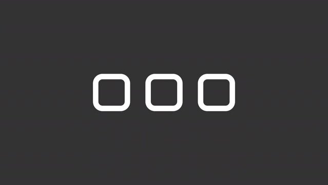 2D white simple thin line animation of creative square loading icon, HD video with transparent background, seamless loop 4K video representing abstract loaders.