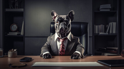 Business french bulldog
