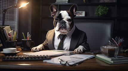 Business french bulldog