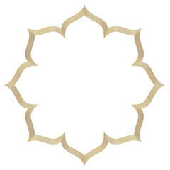 Aesthetic rough gold frame