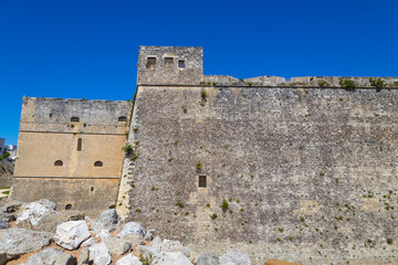 Fototapeta na wymiar The Aragonese castle in the town of Otranto, province of Lecce, Puglia, Italy
