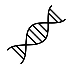 DNA helix icon, artificial intelligence simple vector icon