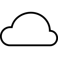 Cloud storage icon symbol vector image. Illustration of the database server hosting cloud system digital design image