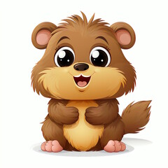 Obraz premium Petite Buffalo Cartoon Vector Illustration