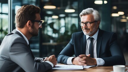 formal business meeting between two man