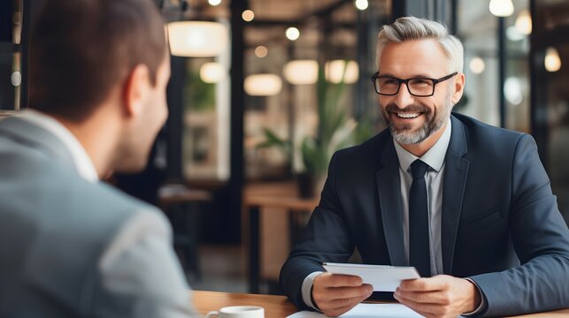 formal business meeting between two man