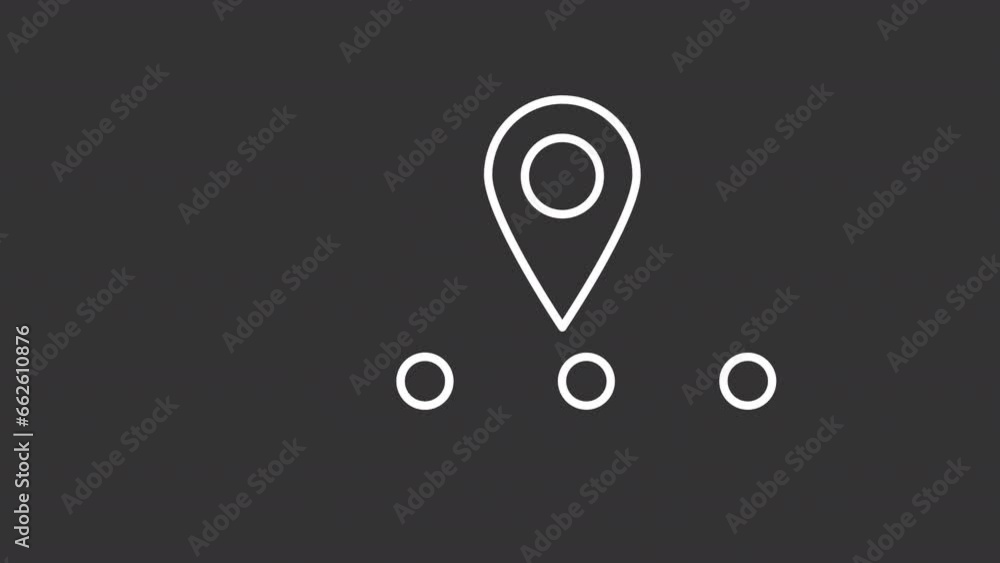 Poster set of 2d white icon simple animations representing abstract loaders, hd video with transparent back