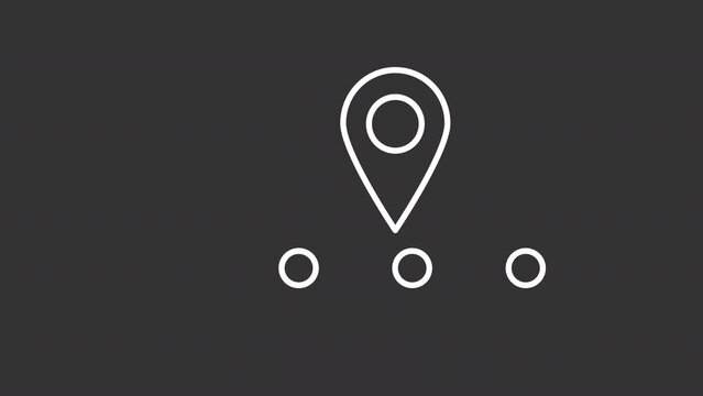 Set of 2D white icon simple animations representing abstract loaders, HD video with transparent background, seamless loop 4K video.