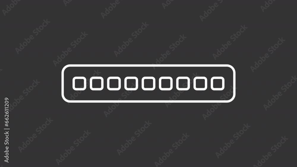 Poster white linear icon simple animations representing abstract loaders, hd video with transparent backgro