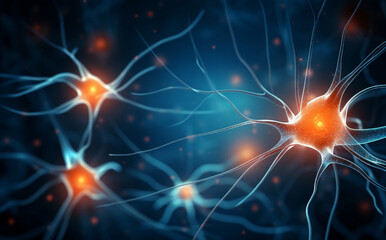 Obraz premium Neural anatomy biology nervous nerve neurology