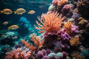 Naklejka na ściany i meble coral reef in Under the sea