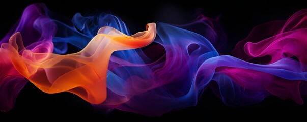 Abstract smells fragrance art concept on black background Generative AI
