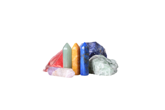 PNG, magic crystals, isolated on white background.