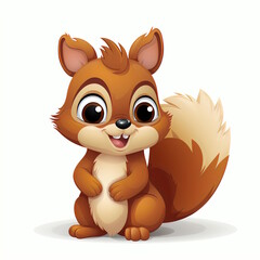 Fototapeta premium Squirrel Cartoon Vector Illustration