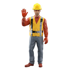 3d human stop construction
